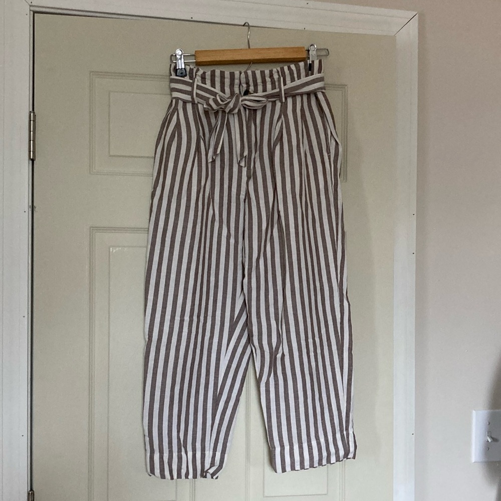 Madewell Linen Blend Paperbag Pants